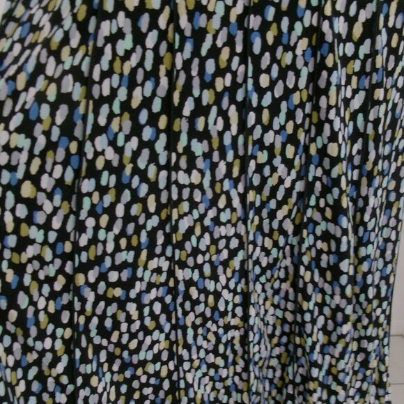 New Perceptions Stretch Knit Sleeveless Dress 2X Woman Blue Black White Green - Picture 9 of 14